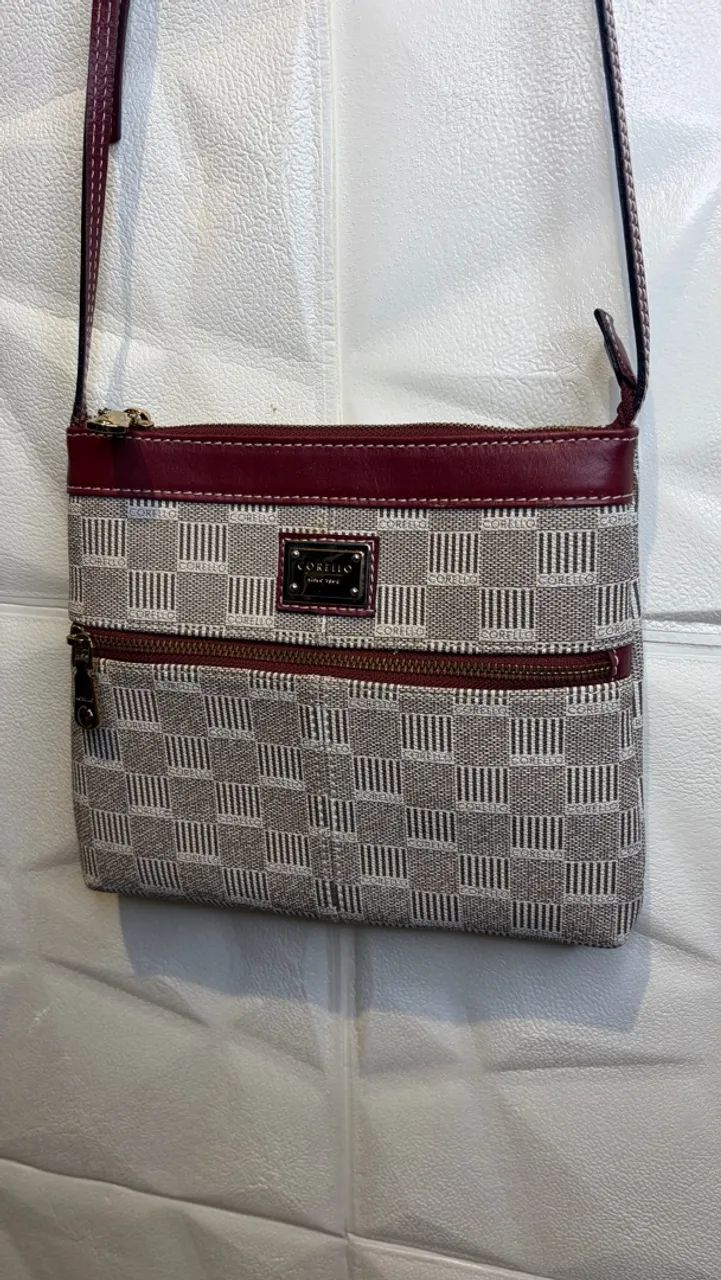 Bolsa transversal vinho Corello - Foto 2