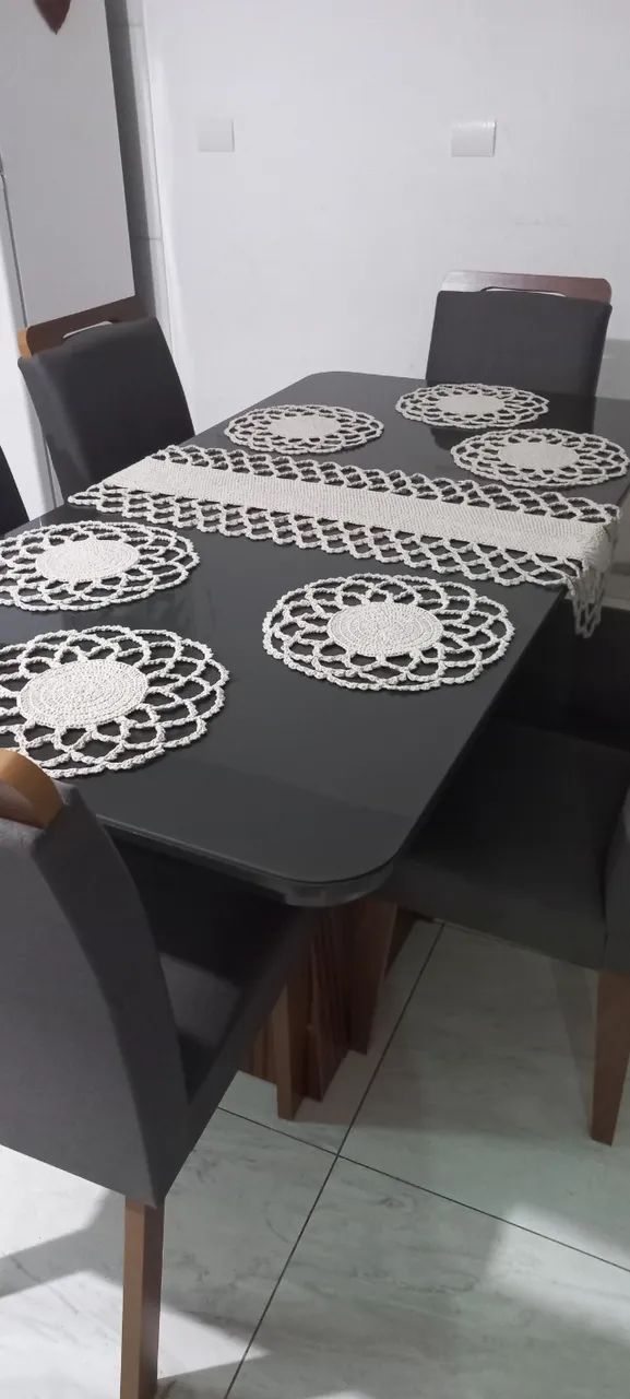 Toalha de mesa em crochê/ Sousplat em crochê/ Jogo americano em crochê  - Foto 5