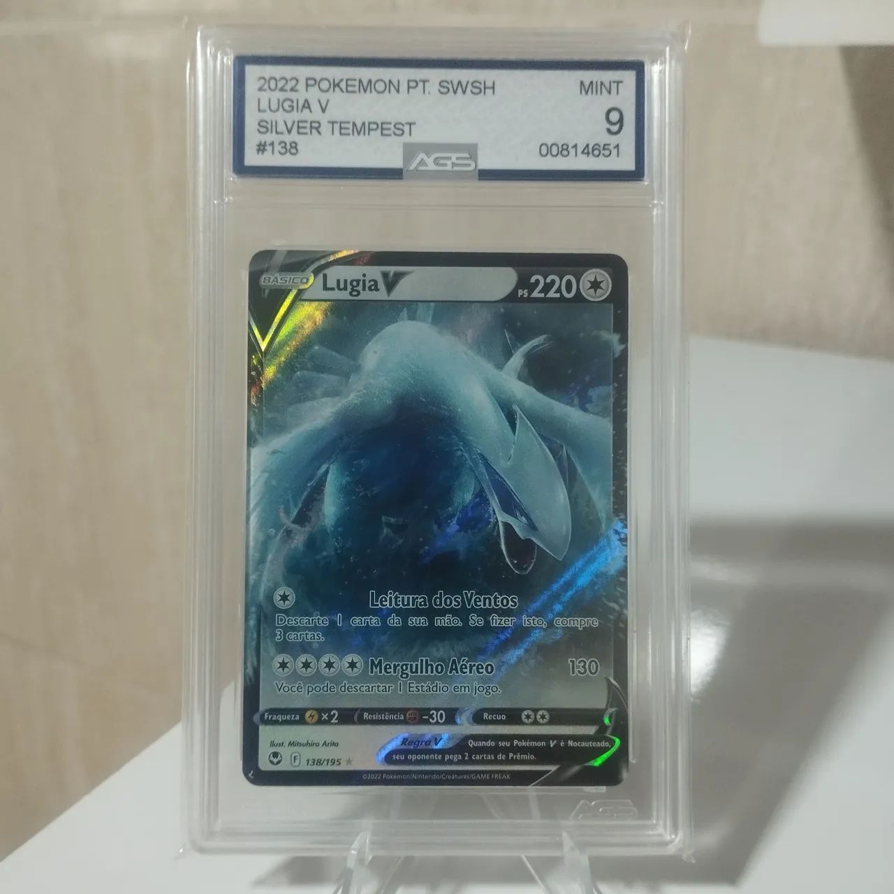 Carta Pokémon Graduada Lugia V 