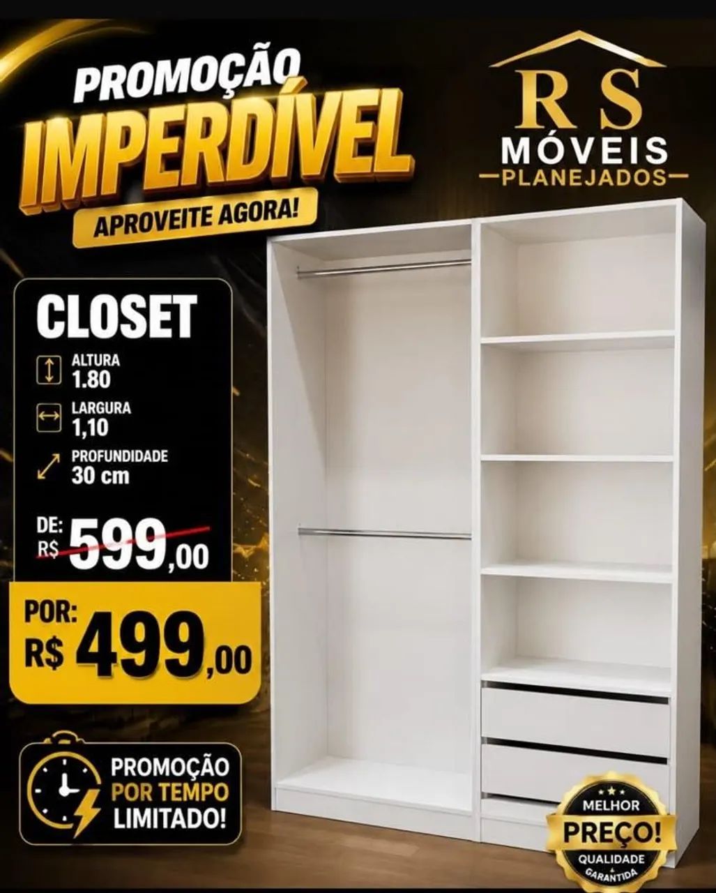 Closets 100% MDF Entrega Grátis  - Foto 5