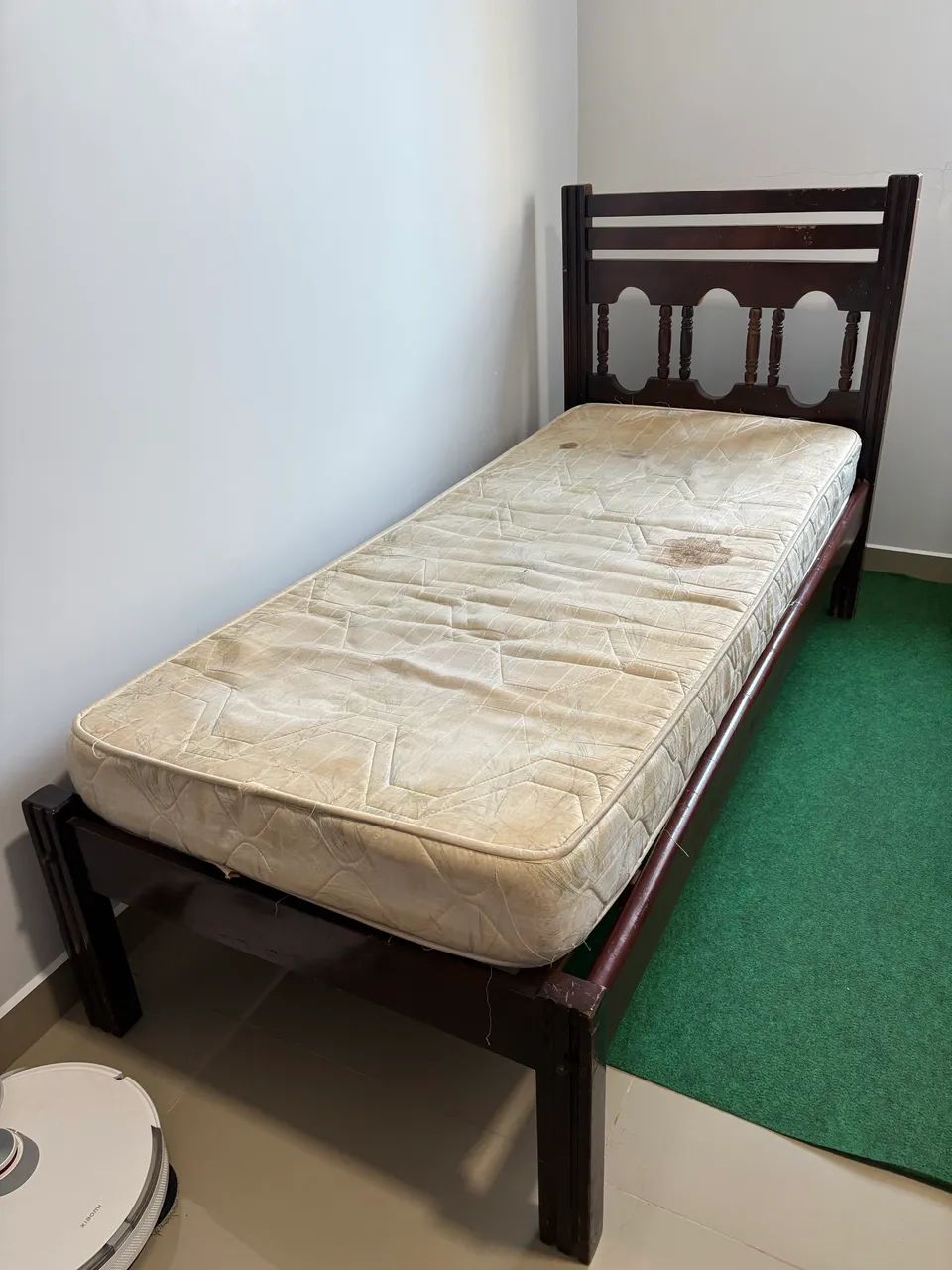 Cama solteiro madeira com colchão  - Foto 2