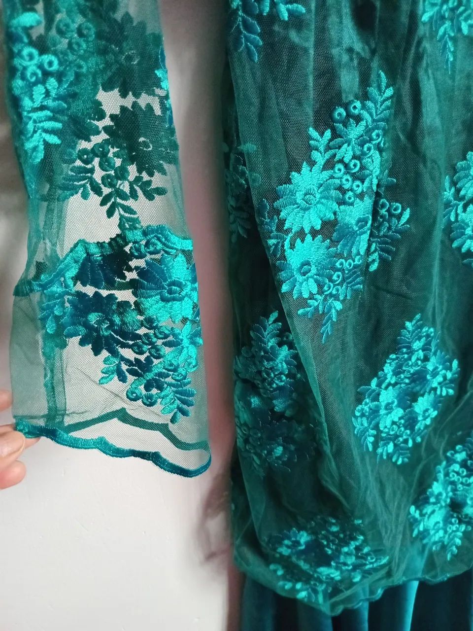 Vestido longo, verde Esmeralda.   - Foto 4