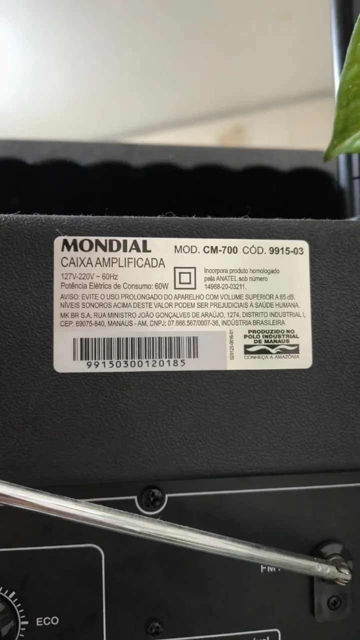Caixa de Som Amplificada Bluetooth Mondial  - Foto 5