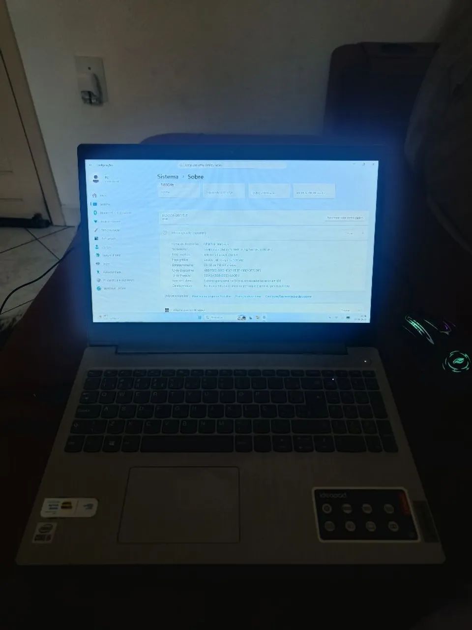 Notebook Ideapad 3i - Core i5 10210u + SSD 240GB