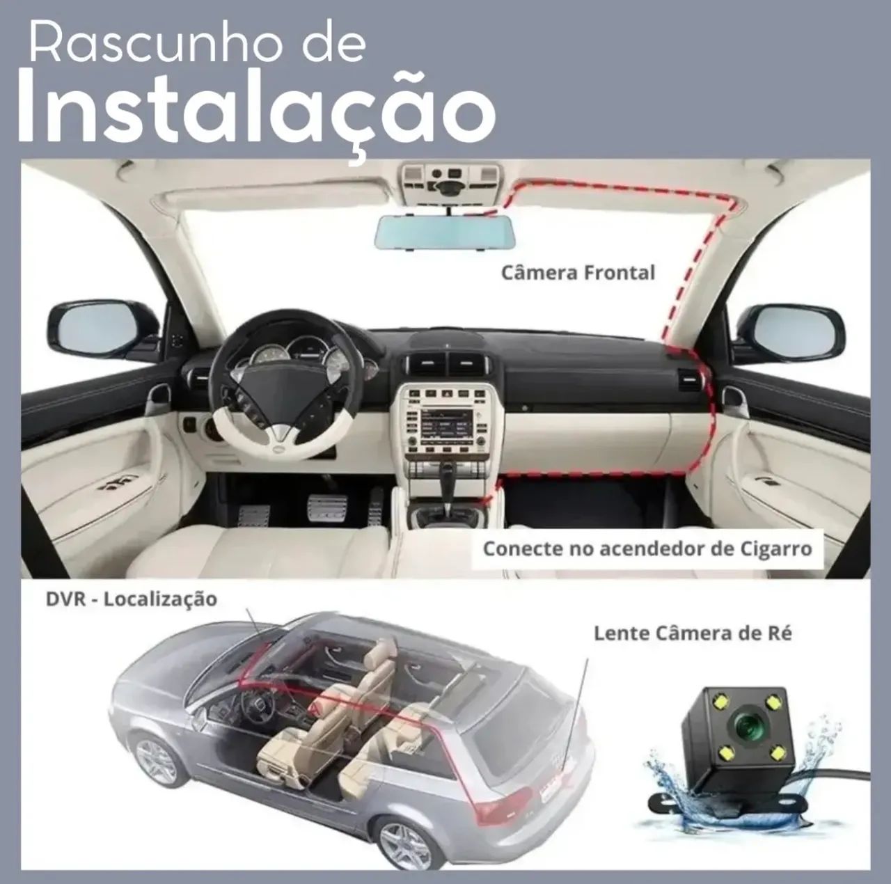 Câmera Veicular 3 em 1 (entrega gratis) - Foto 4