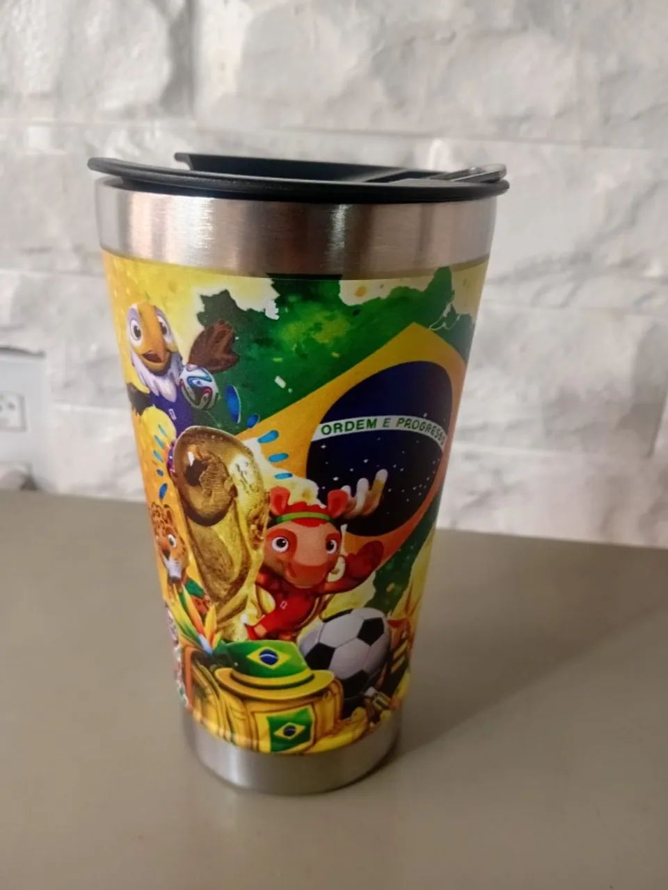 COPO TÉRMICO BRASIL 473ML - Foto 2