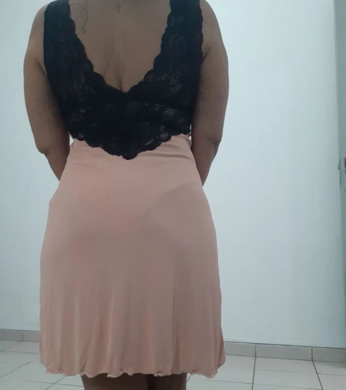 camisola nova de poliamida com renda tamanho 38 luma - Foto 3