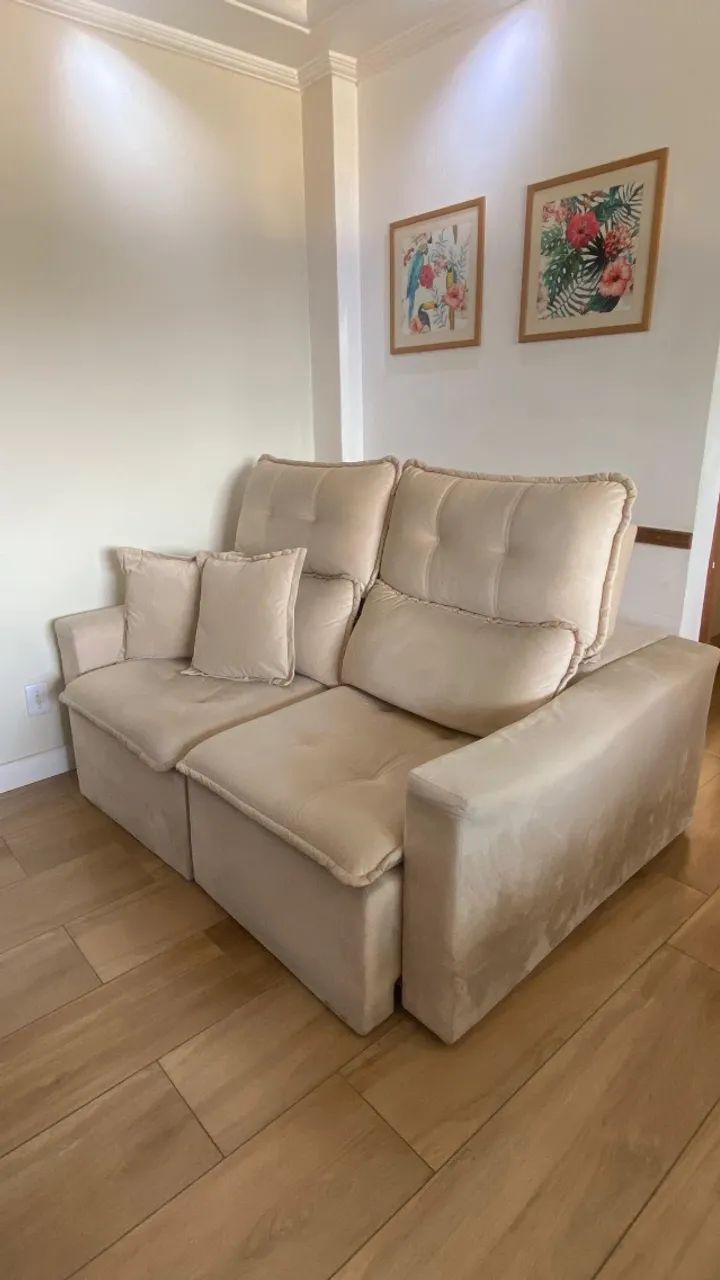 Sofá reclinável retrátil de 3 lugares - Foto 2