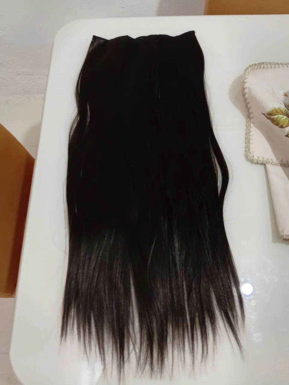 Cabelo orgânico tic-tac castanho médio 