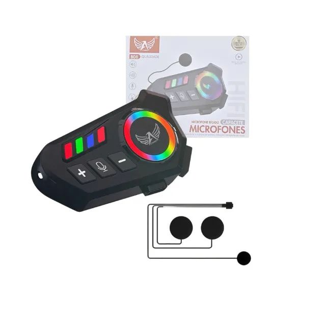 Fone Bluetooth com Microfone Para Capacete Moto Altomex - Foto 8