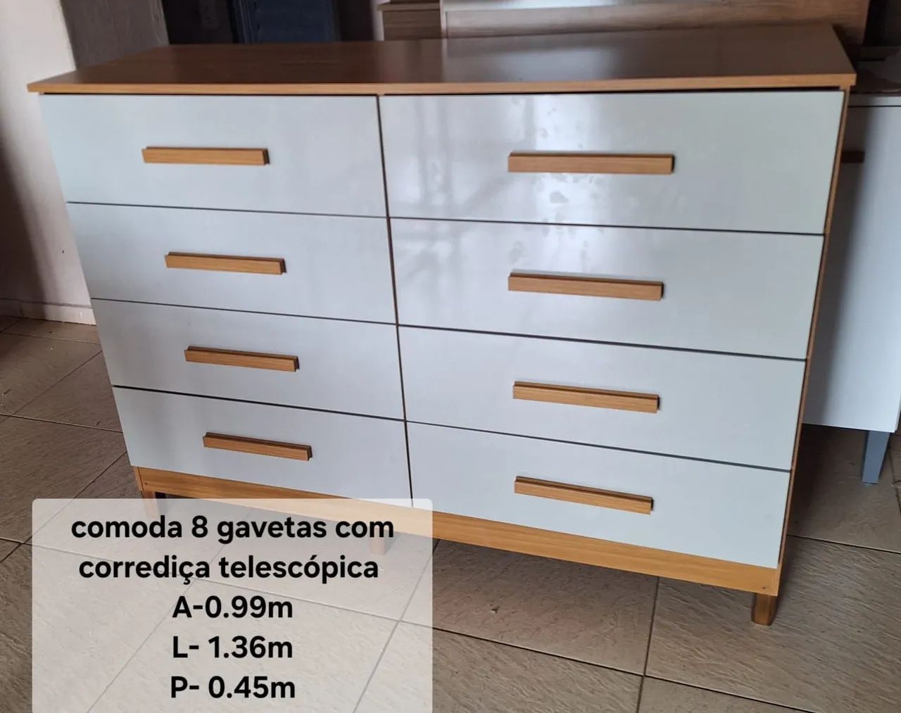 Cômoda gigante 8 gavetas com muito espaço 