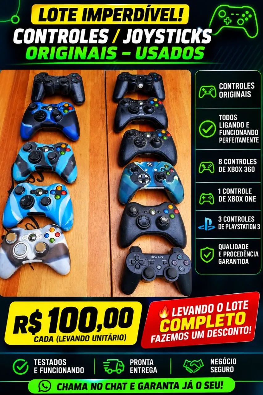? LOTE DE CONTROLES / JOYSTICKS ? TODOS FUNCIONANDO! - Foto 5