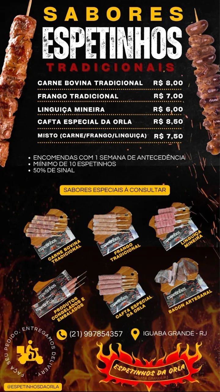 Espetinhos da Orla - Encomende já