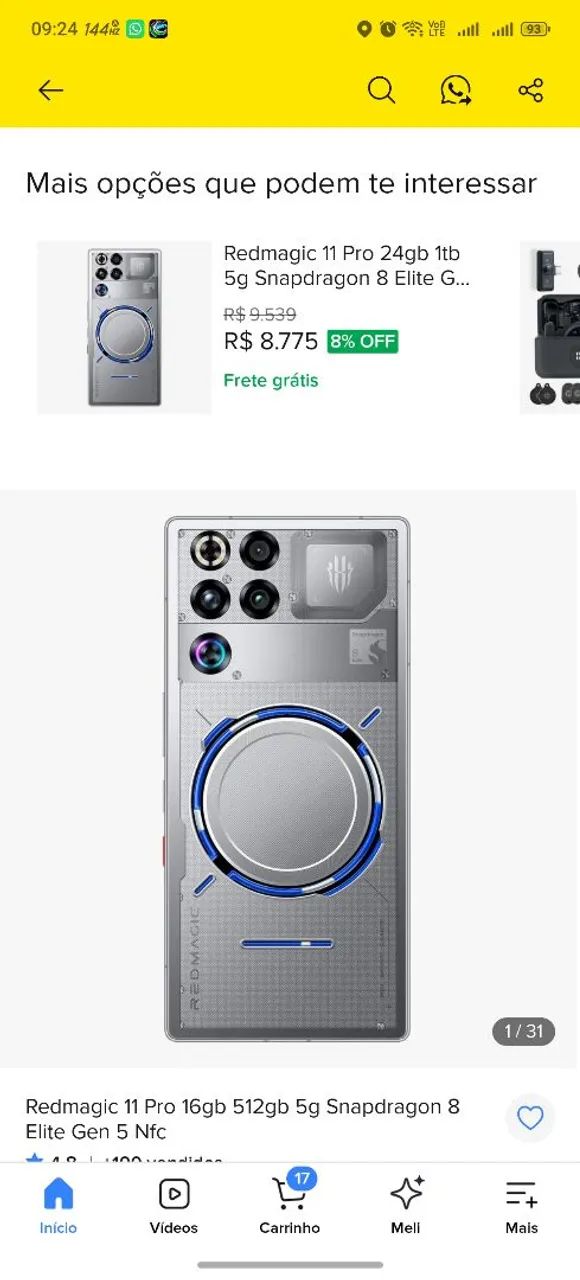 Celular gamer Redmagic 11 pro  - Foto 2