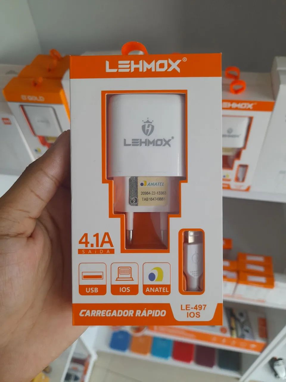 Carregador pra iPhone lehmox 