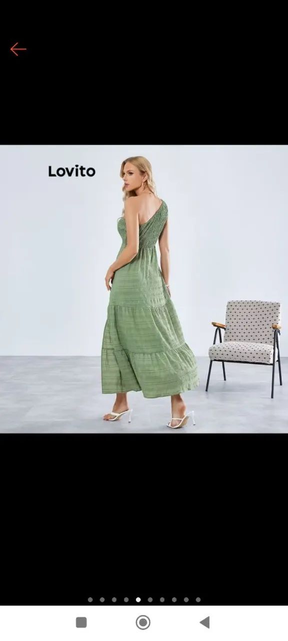 Vestido Verde com fenda lateral  - Foto 3