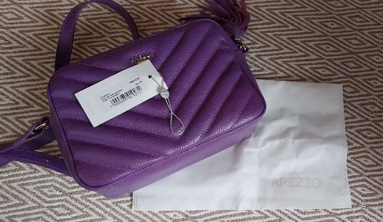 Bolsa roxa original Arezzo nunca usada!!!