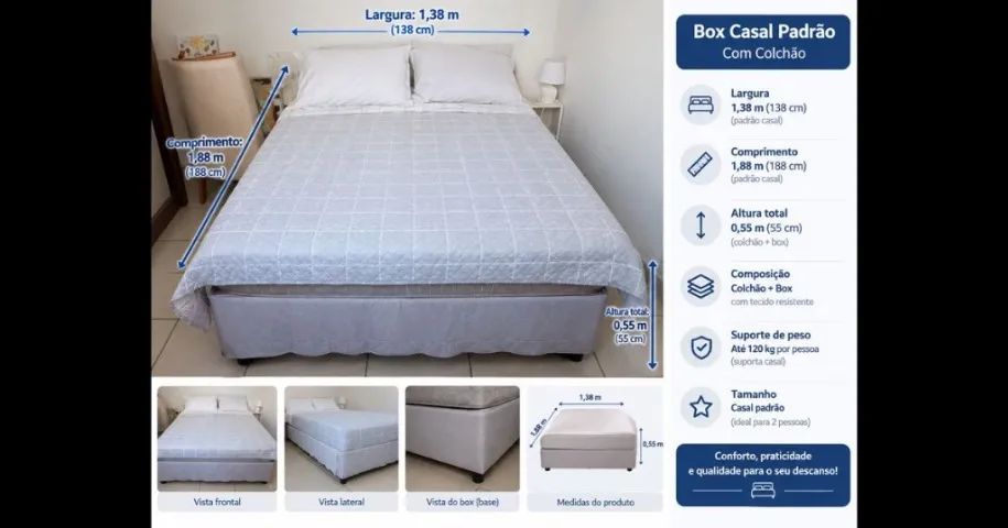 Cama box casal
