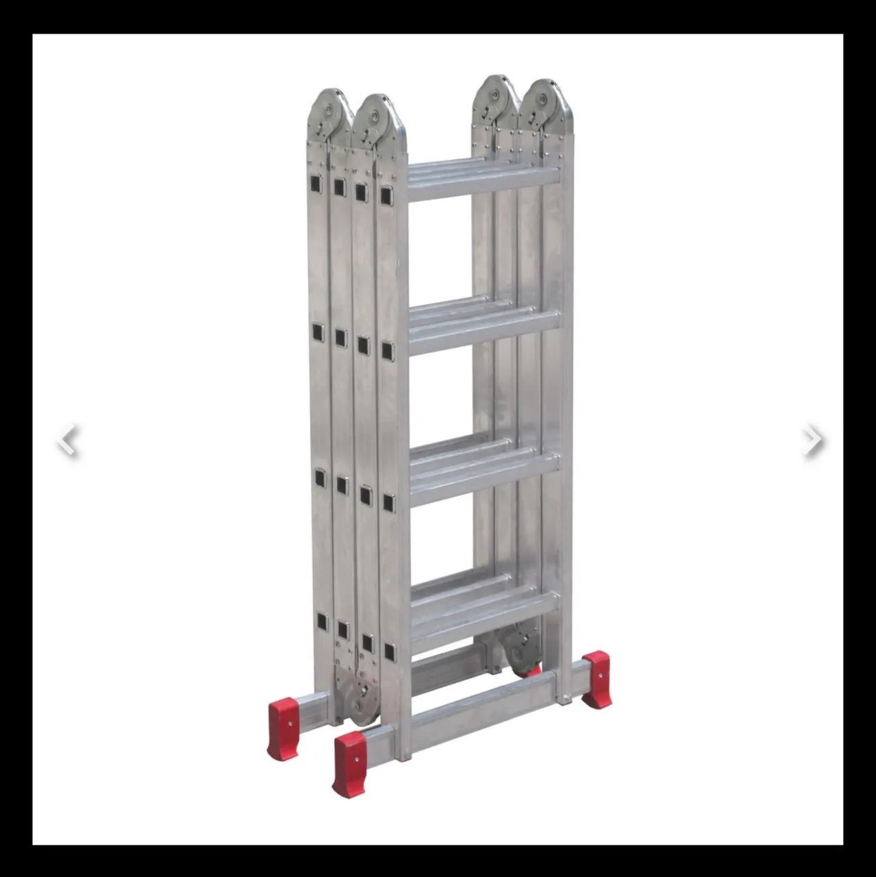 Escada Articulada 4x4 16 Degraus em Alumínio 4,23m Botafogo