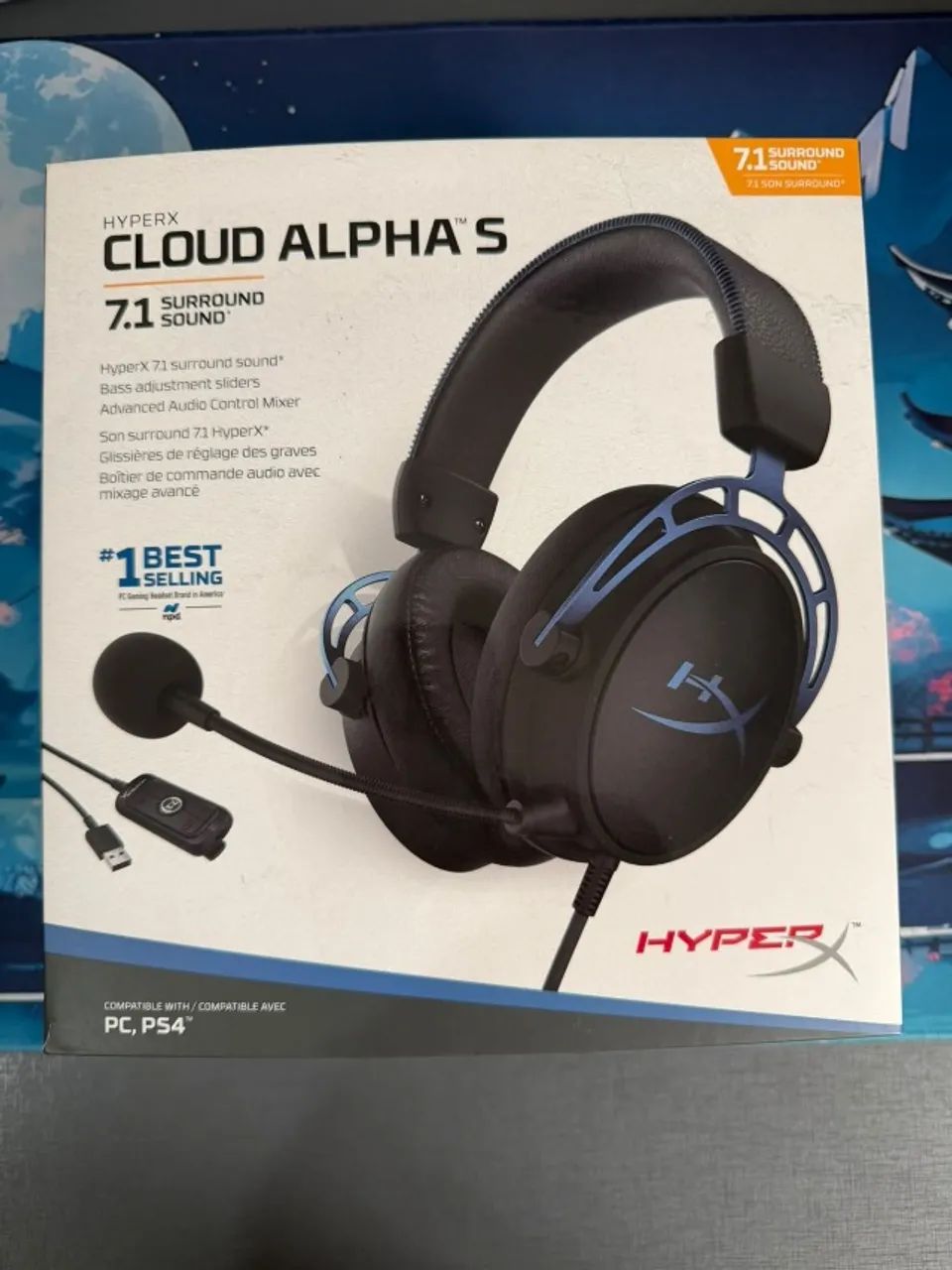 Headset Gamer HyperX Cloud Alpha S Azul - 7.1 Som Surround