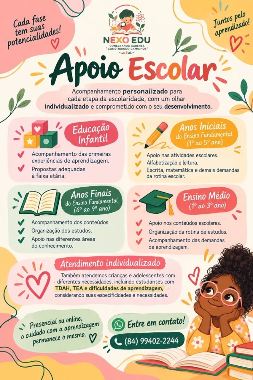 Aula particular - Acompanhamento Pedagogico
