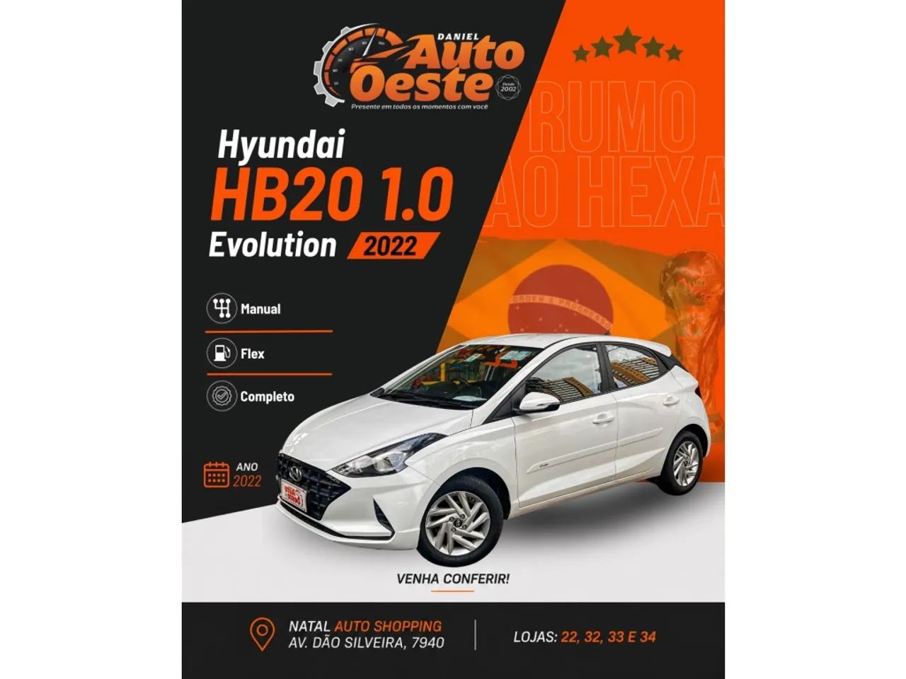 Hyundai HB20 Evolution 1.0 Flex 12V MEC 2022