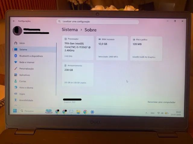 Notebook Dell Inspiron 3501 - Intel 11a Geracao - Foto 3