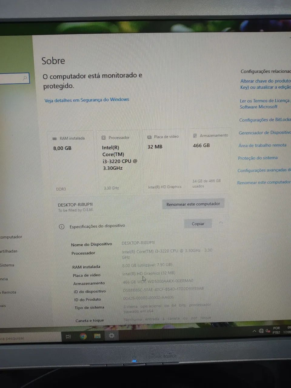 Computador completo i3/8gb/Windows 10/ revisado e com garantia  - Foto 5