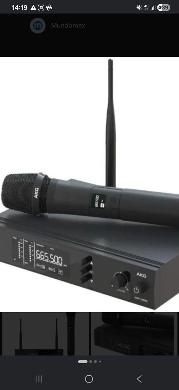 Microfone sem fio akg wp300  - Foto 2