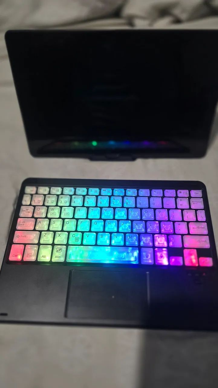 Teclado E teclado e Mouse Gamer Sem Fio Com Retroiluminação para Ipad - Foto 2