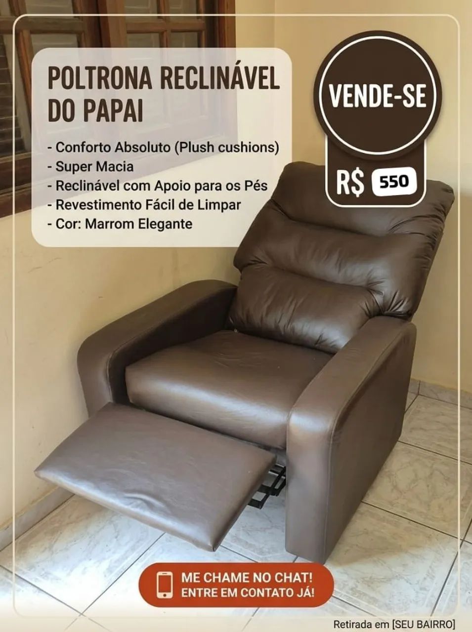 Poltrona Reclinável Confortável