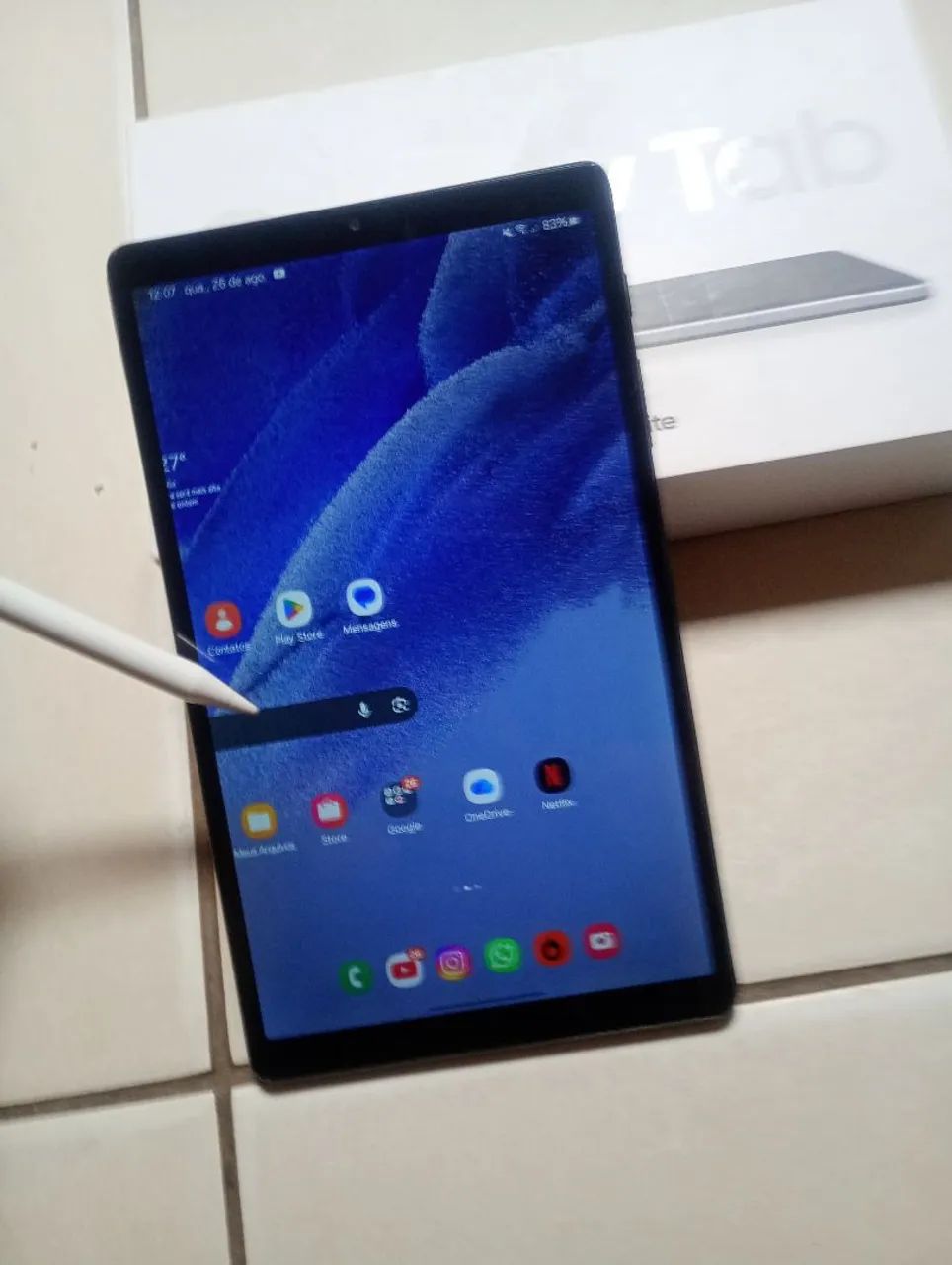 Tablet Samsung com caneta e caixa - Foto 5