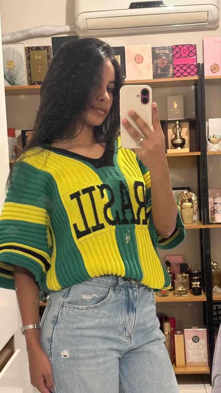 Camisa de crochê Brasil - Foto 2