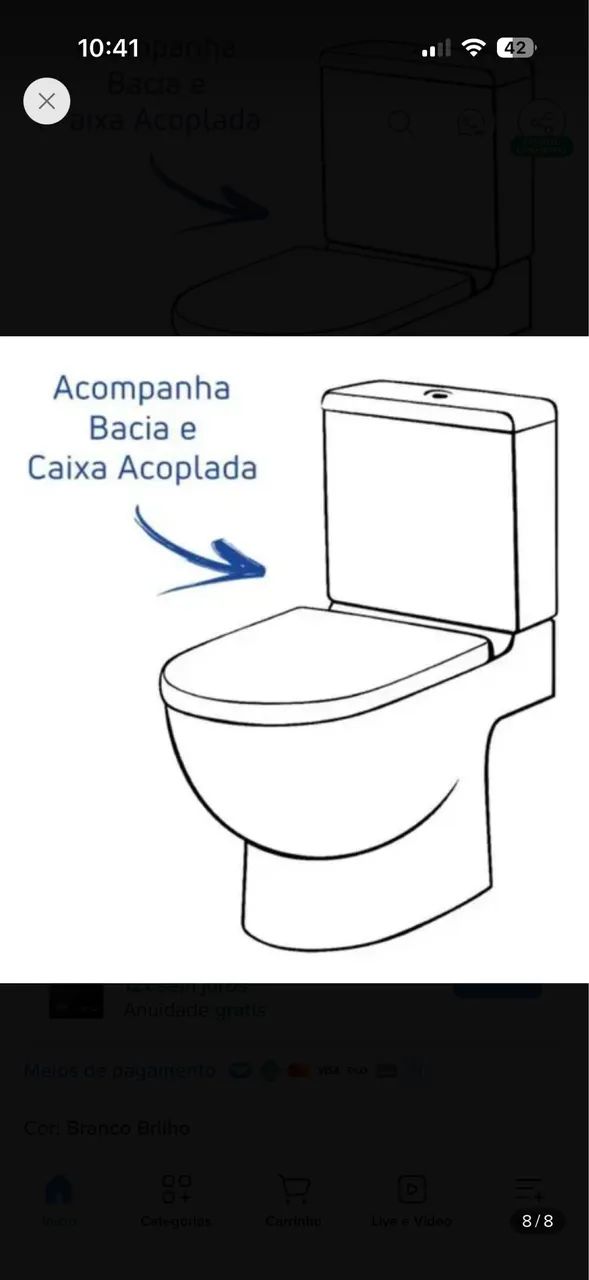 Vaso com caixa acoplada Roca Square  - Foto 4