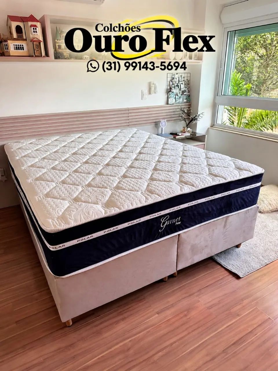 CAMA BOX QUEEN + Colchão MOLAS ENSACADAS -NOVA  - Foto 2