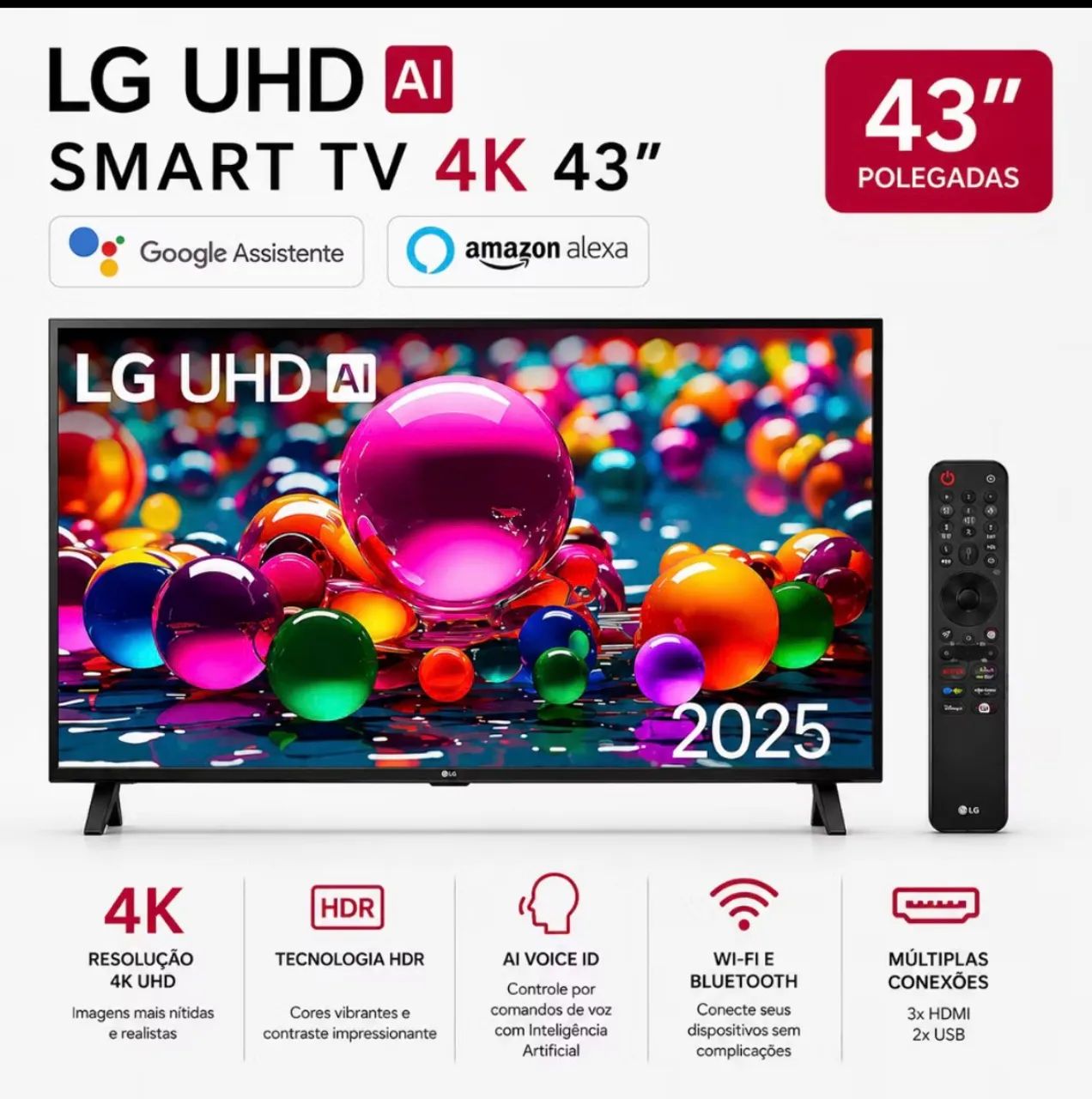 TV LG 43? 4K (nova lacrada) - Foto 2