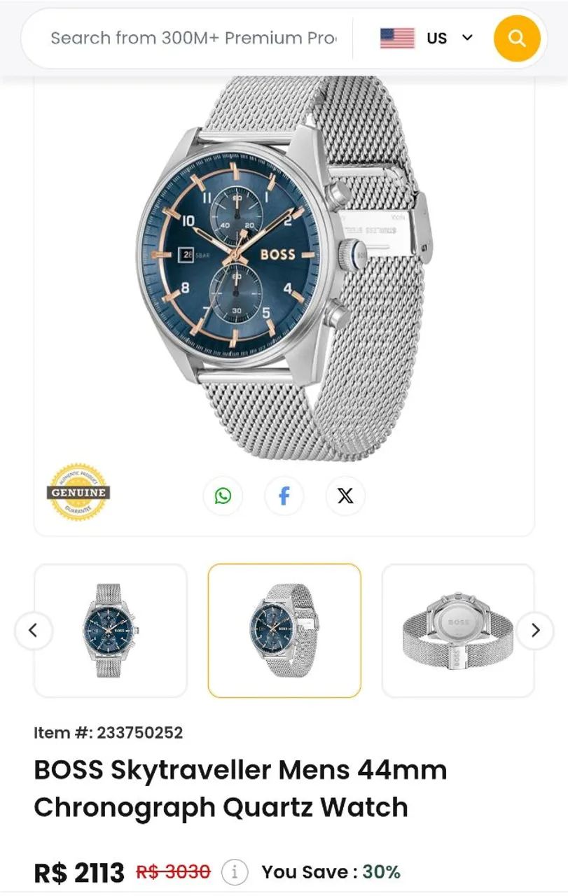 Boss hawgs 未開封 Relógio Hugo Boss skytraveller - Acessórios - COHAB, Recife
