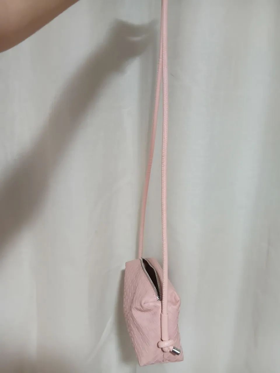 Bolsa Transversal Rosa Pastel - Textura Trançada - Foto 3