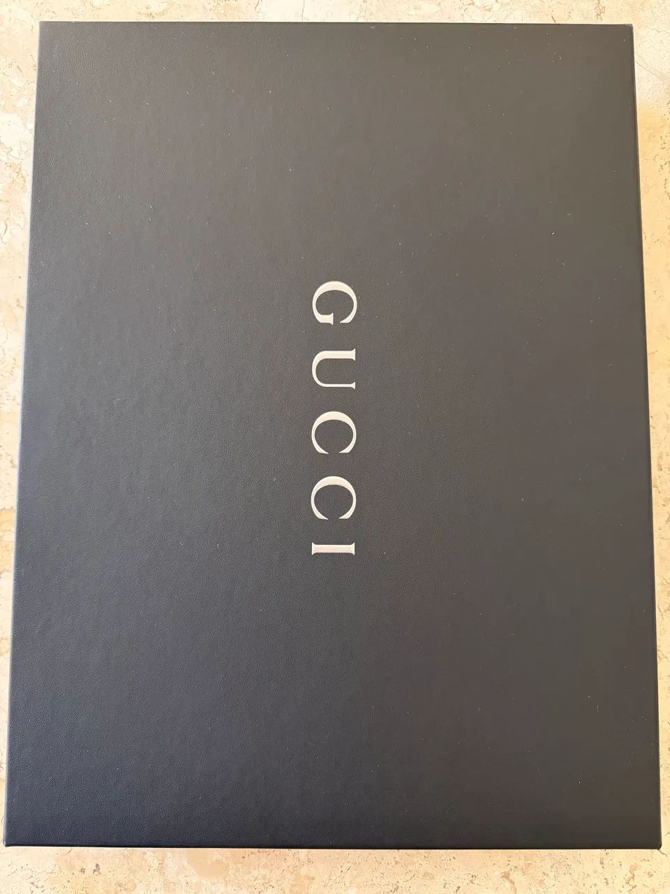 Caixa original Gucci preta retangular tamanho grande 