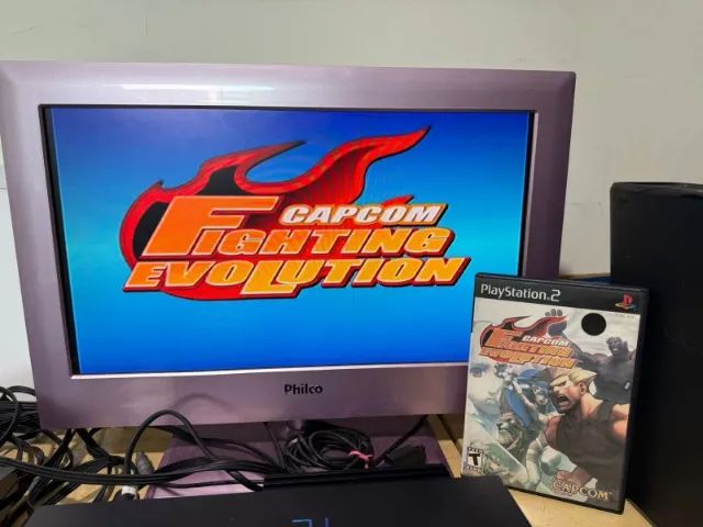 Jogo Capcom Fighting Evolution Ps2 Completo Americano Original CIB Coleção 