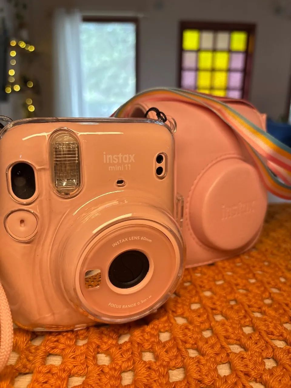 Instax Mini 11 Rosa com bolsa a capa protetora  - Foto 5