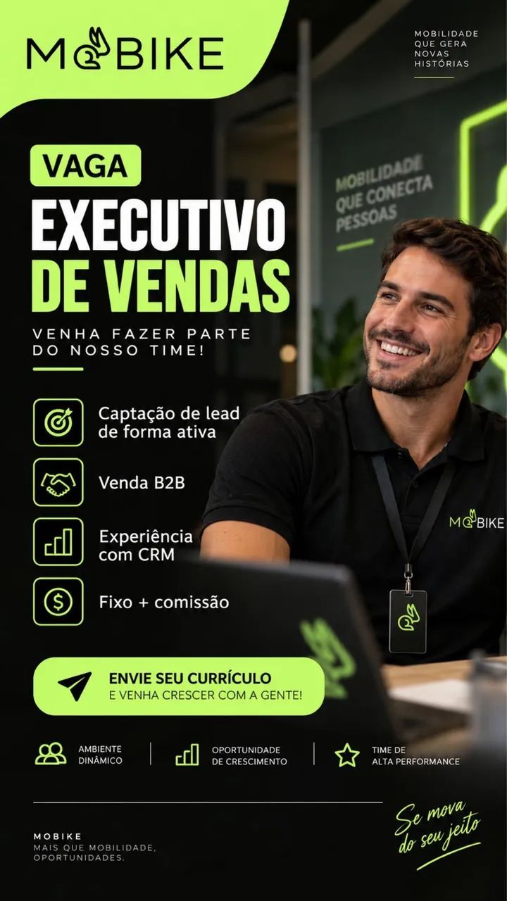 Executivo de vendas - vaga de emprego 
