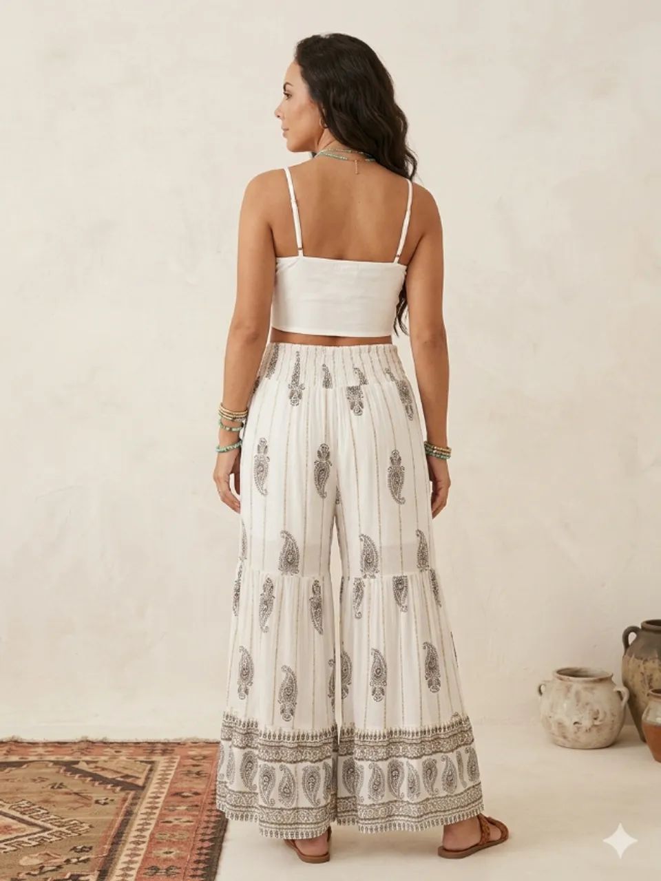 ? Calça indiana sofisticada e cheia de personalidade!