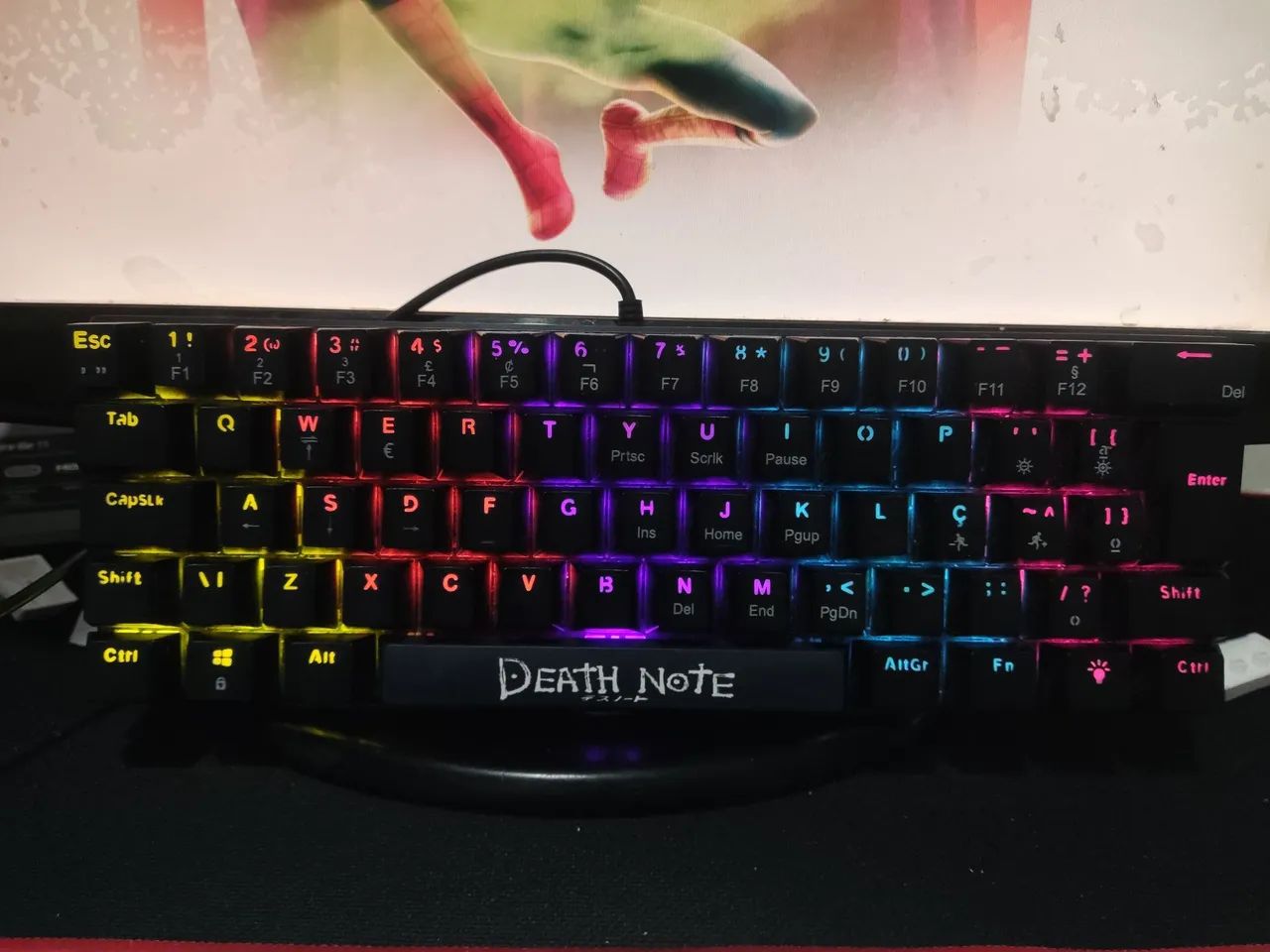 Teclado Mecanico leap 60%, switch blue, com 16 opções de cores