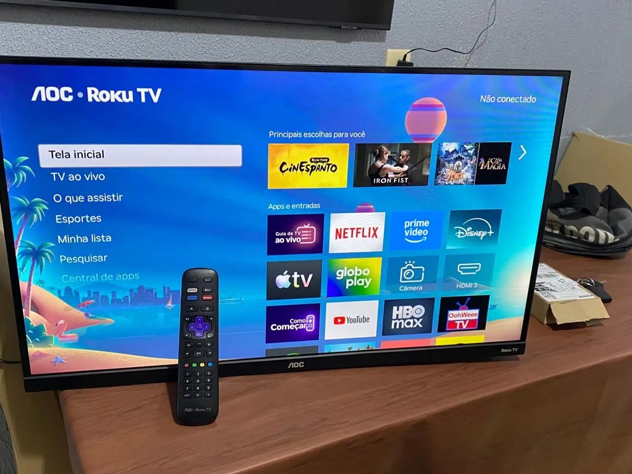 TV 32 polegadas aoc roku