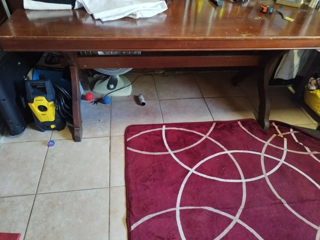 Mesa de madeira maciça com pé movel - Foto 2