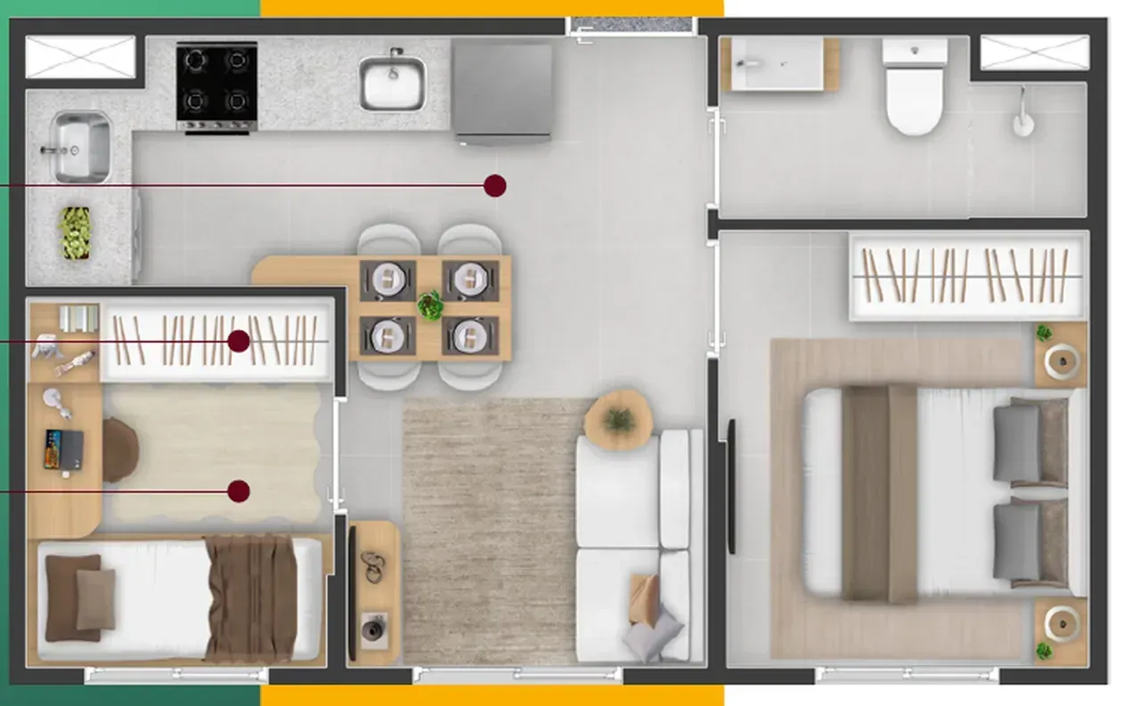 PLANTA 32m²