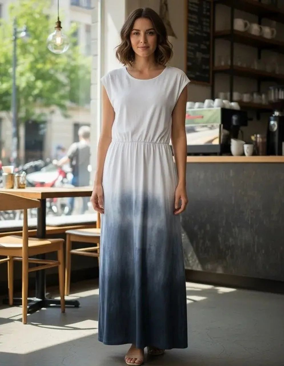 VESTIDO FEMININO ALGODAO LONGO