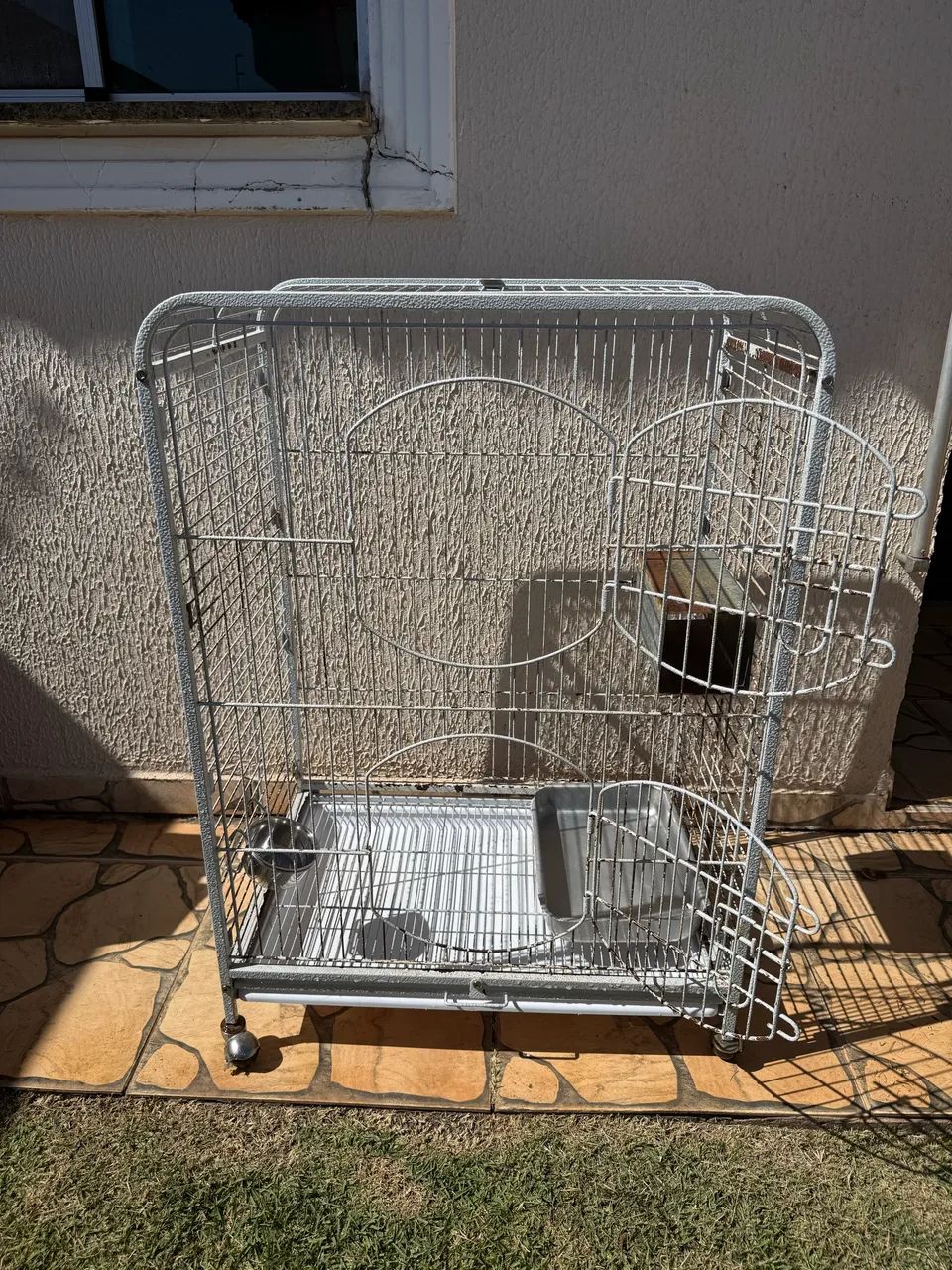 gaiola viveiro com rodinhas 
