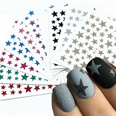 Adesivo para unha estrela com glitter